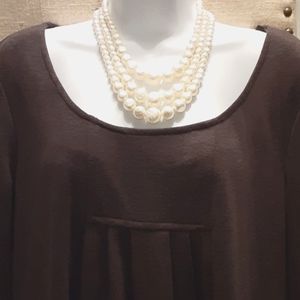 Calvin Klein dark charcoal grey size 14 long sleeves lots of room